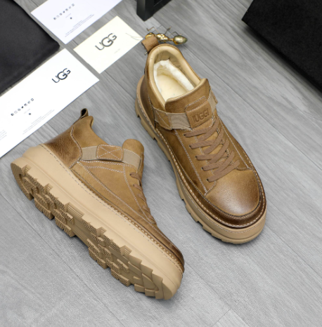 UGG Tan Lugged Low-Top Sneakers