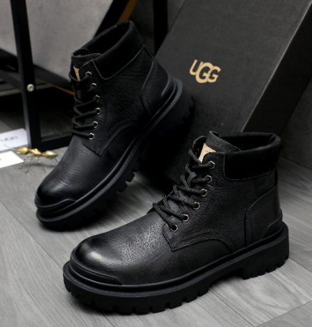 UGG Black Lace-Up Lugged Sneakers
