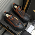 Brown & Black Chunky Lace-Up Sneakers