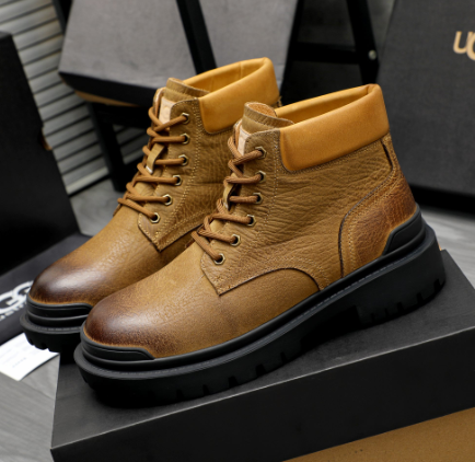 UGG Brown Lace-Up Lugged Boots