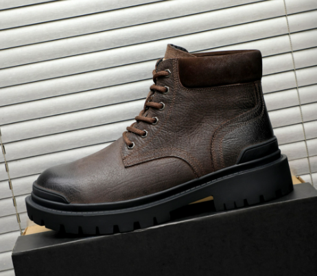 UGG Dark Brown Lugged Lace-Up Boots