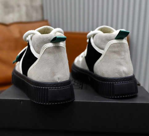 Black & White Strap Sneakers