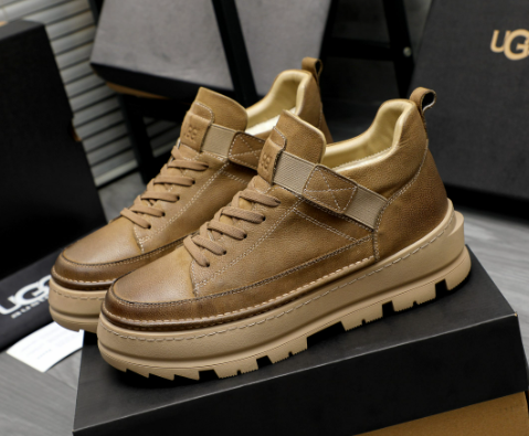UGG Tan Lugged Low-Top Sneakers