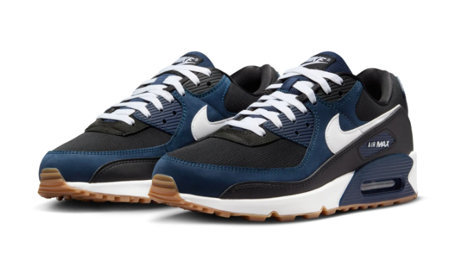 Men's Nike Air Max 90 'Midnight Navy / Black / White / Gum'