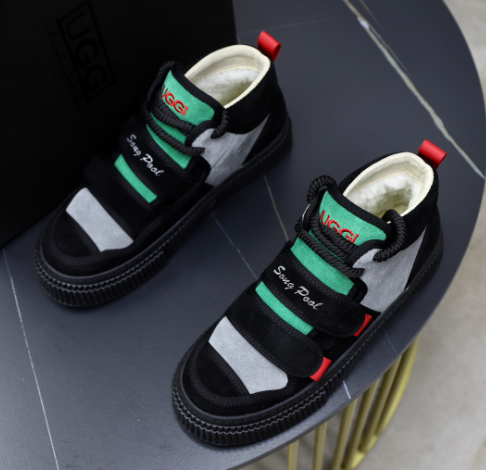Black & White Platform Strap Sneakers