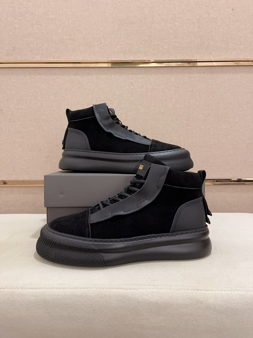 UGG Black & Charcoal Platform High-Top Sneakers