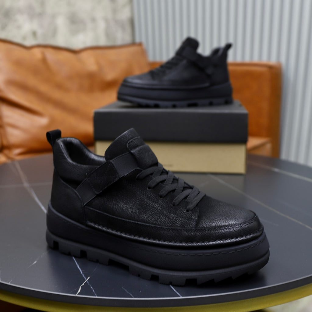 UGG Black High-Top Lace-Up Sneakers with Ankle Strap