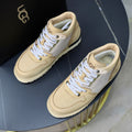 UGG Tan & Brown High-Top Sneakers with Lugged Sole