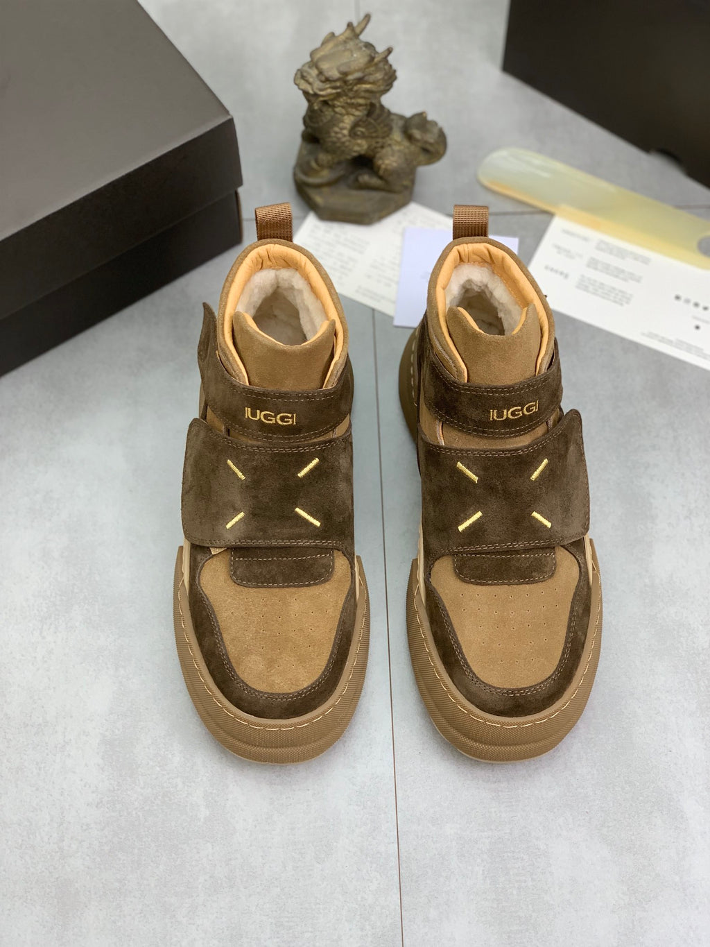 UGG Tan & Brown High-Top Sneakers