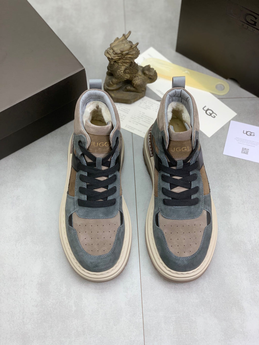 UGG Black & Gray High-Top Sneakers