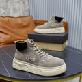 UGG Gray High-Top Lace-Up Sneakers with Contrast Collar
