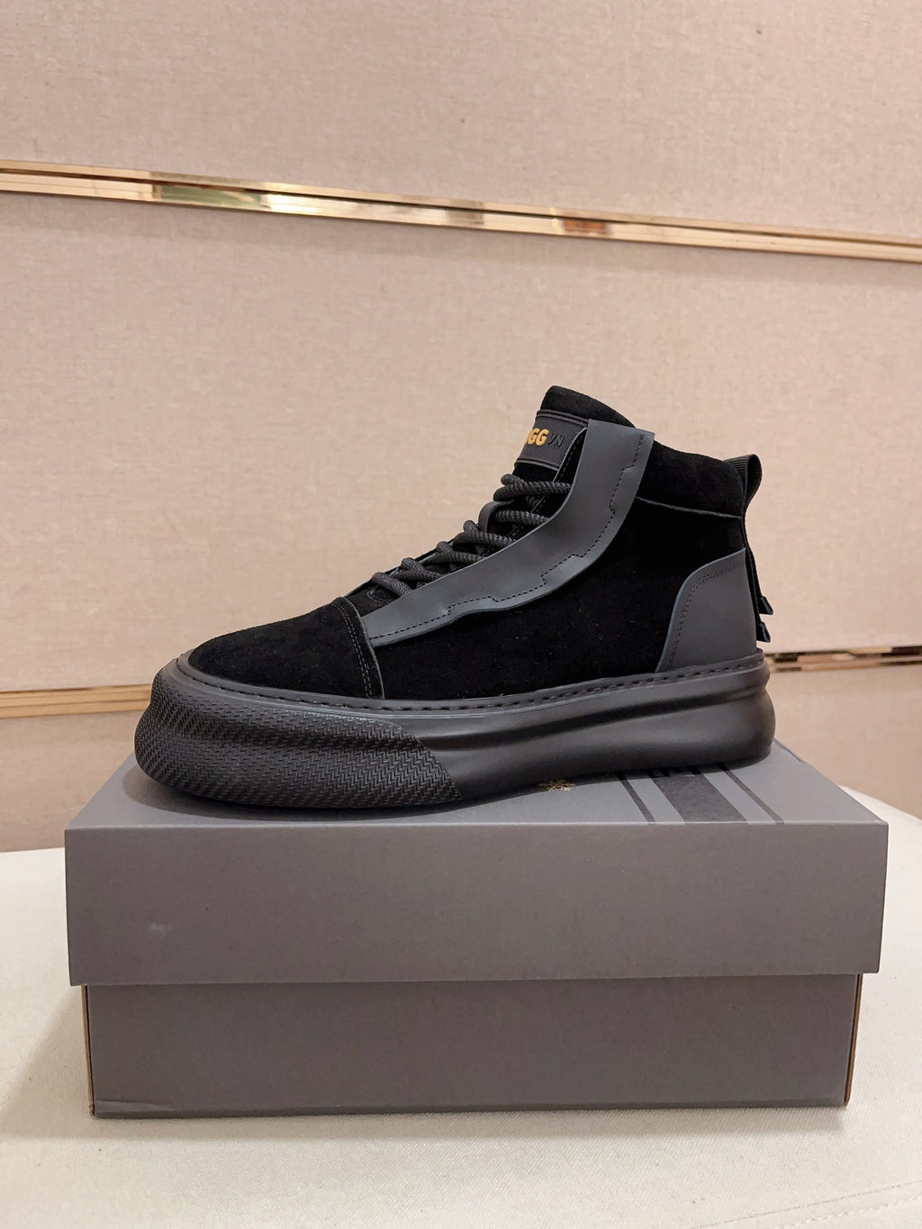 UGG Black & Charcoal Platform High-Top Sneakers