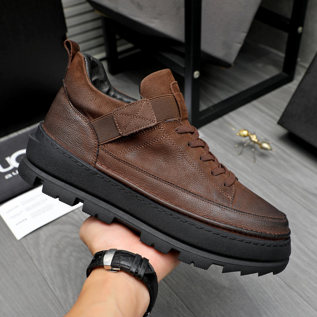 UGG Brown Strap High-Top Sneakers