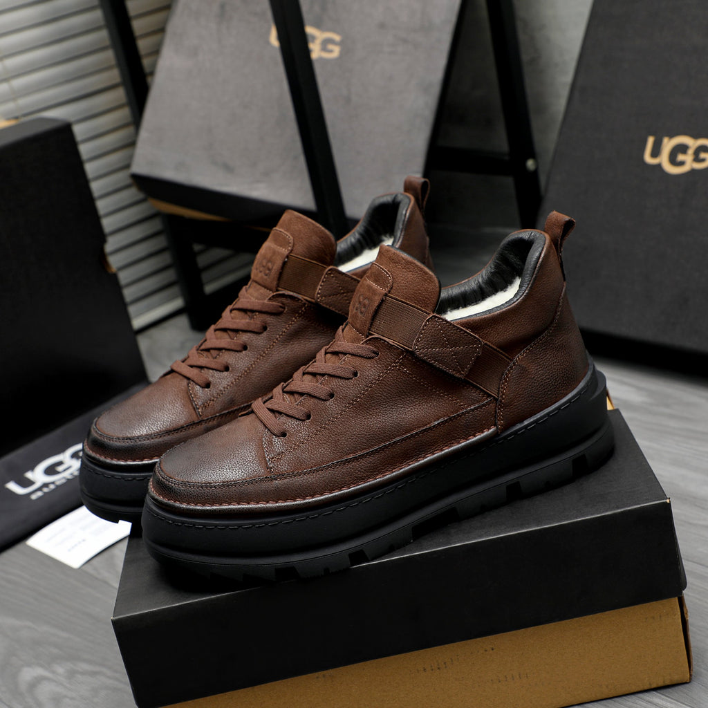 UGG Brown Strap High-Top Sneakers