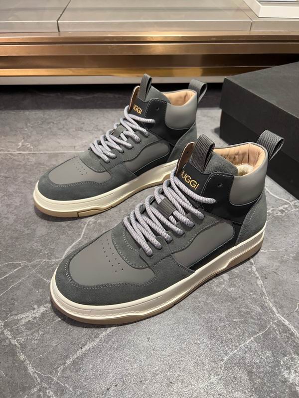 UGG Gray High-Top Lace-Up Sneakers