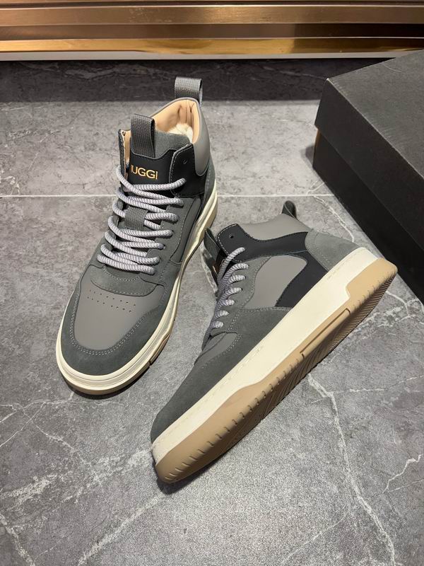 UGG Gray High-Top Lace-Up Sneakers