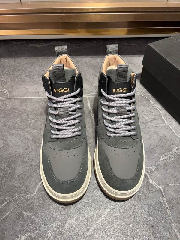 UGG Gray High-Top Lace-Up Sneakers