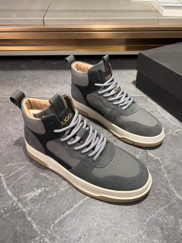 UGG Gray High-Top Lace-Up Sneakers