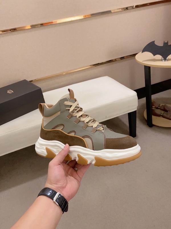 UGG Sage Gray & Brown Chunky Lace-Up Sneakers