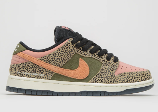 Nike SB x Arts-Rec Dunk Low Pro Shoes - Khaki  Amber Brown - Rough Green - Rust Pink