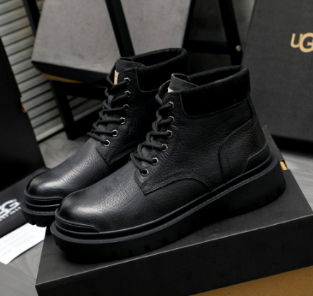 UGG Black Lace-Up Lugged Sneakers