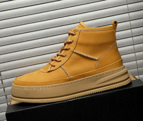 UGG Tan Lace-Up High-Top Sneakers