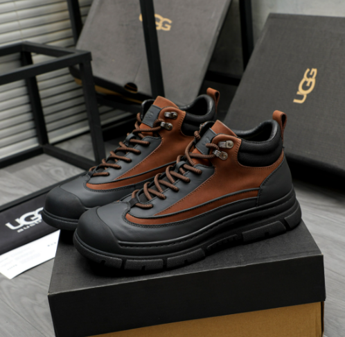 Brown & Black Chunky Lace-Up Sneakers