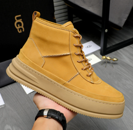 UGG Tan Lace-Up High-Top Sneakers