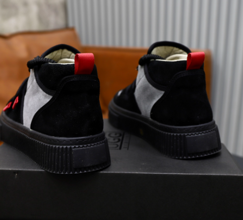Black & White Platform Strap Sneakers